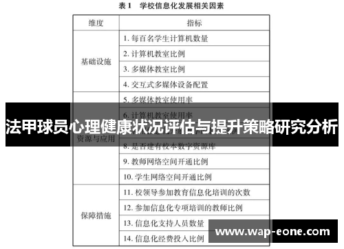 法甲球员心理健康状况评估与提升策略研究分析